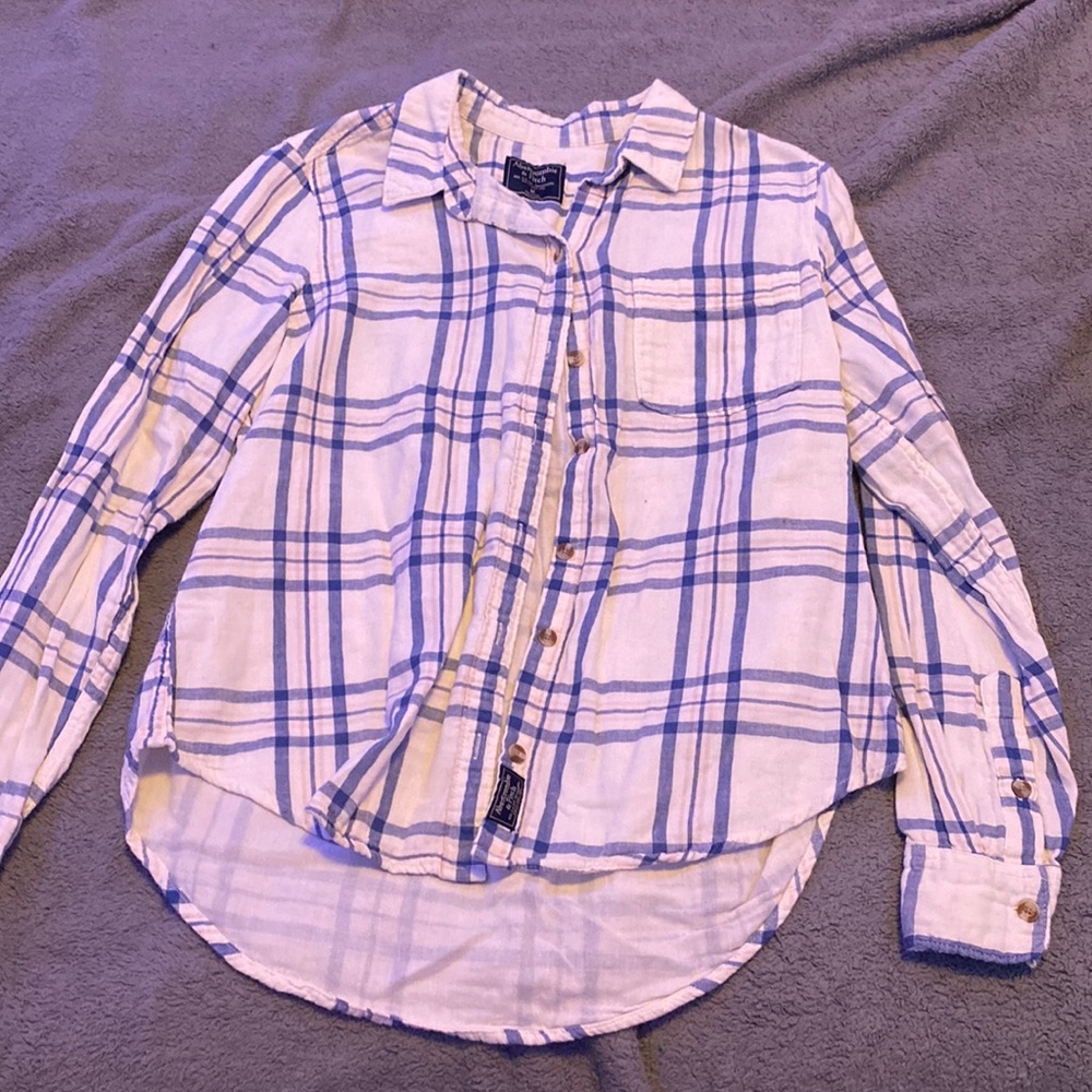 White and Blue Flannel
